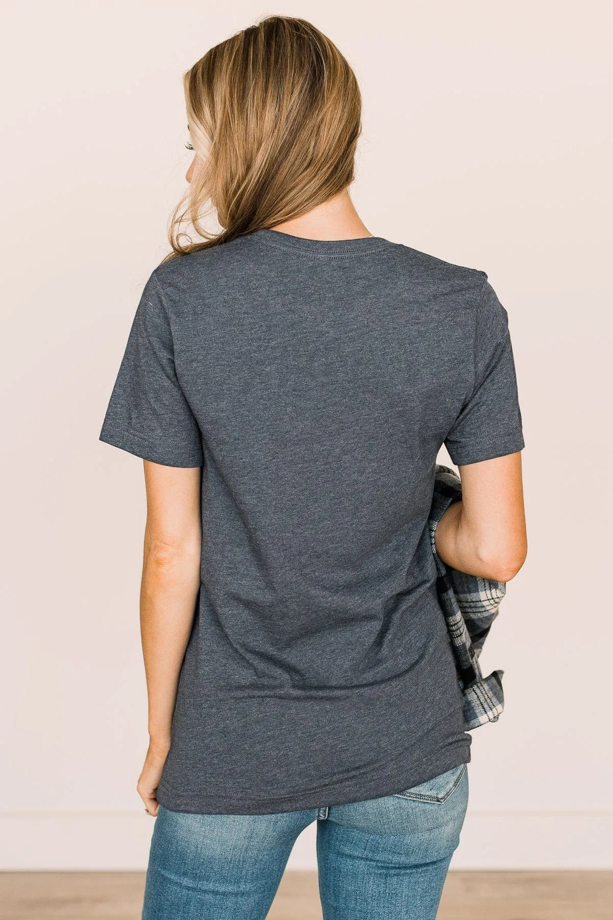 Wander Graphic Tee- Heather Navy