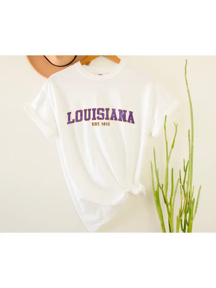 White Louisiana Tee