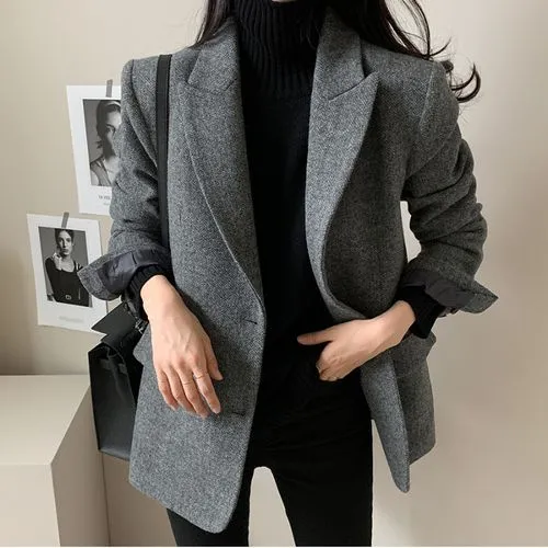 Women's Blazer Long Sleeve Blazers Formal Solid Color