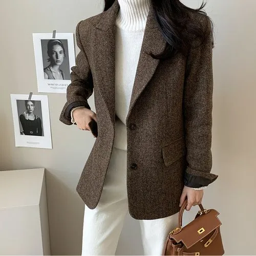 Women's Blazer Long Sleeve Blazers Formal Solid Color