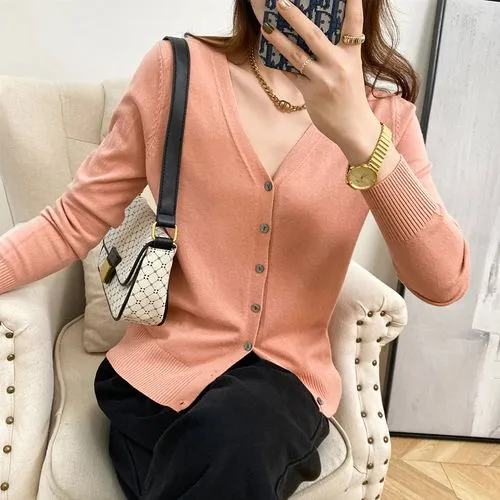 Women's Knitwear Long Sleeve Sweaters & Cardigans Fashion Solid Color