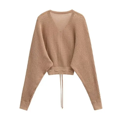 Women's Knitwear Long Sleeve Sweaters & Cardigans Printing Zipper Streetwear Solid Color