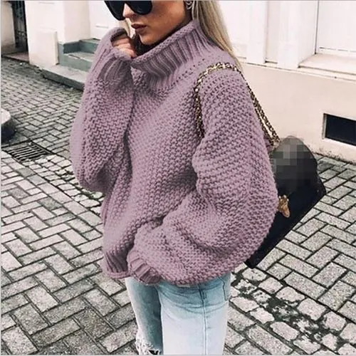 Women's Sweater Long Sleeve Sweaters & Cardigans Casual Solid Color