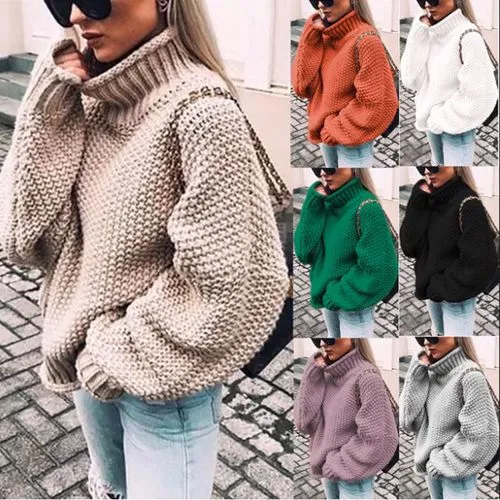 Women's Sweater Long Sleeve Sweaters & Cardigans Casual Solid Color