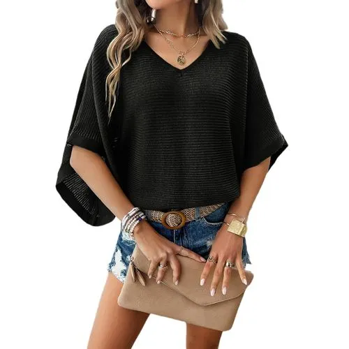 Women's T-shirt Half Sleeve Sweaters & Cardigans Simple Style Solid Color