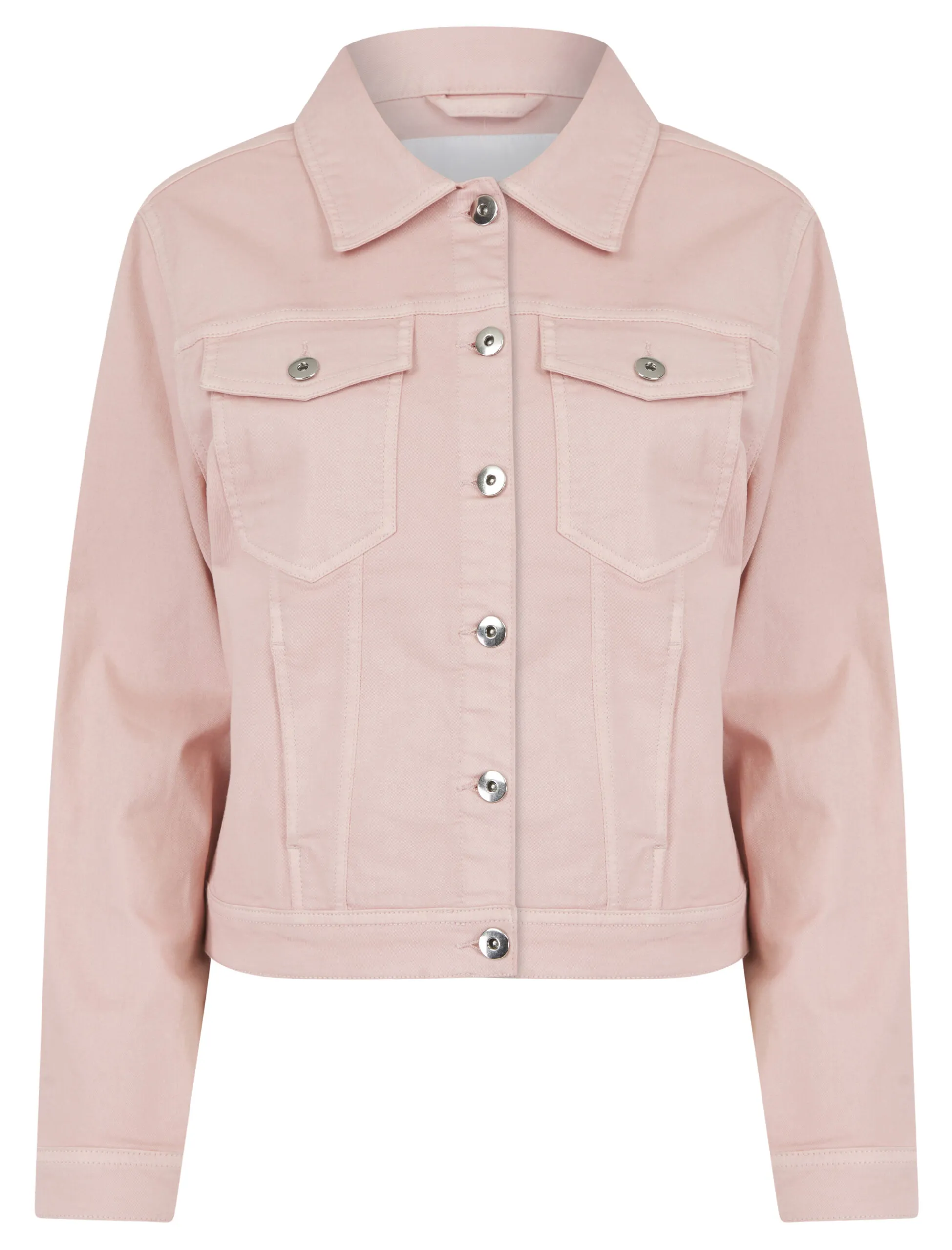 Women’s Stretch Denim Jacket Summer Pastel Fashion Coat