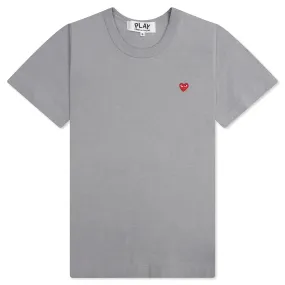 Women's Small Heart T-Shirt - Grey